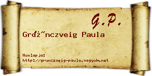 Grünczveig Paula névjegykártya